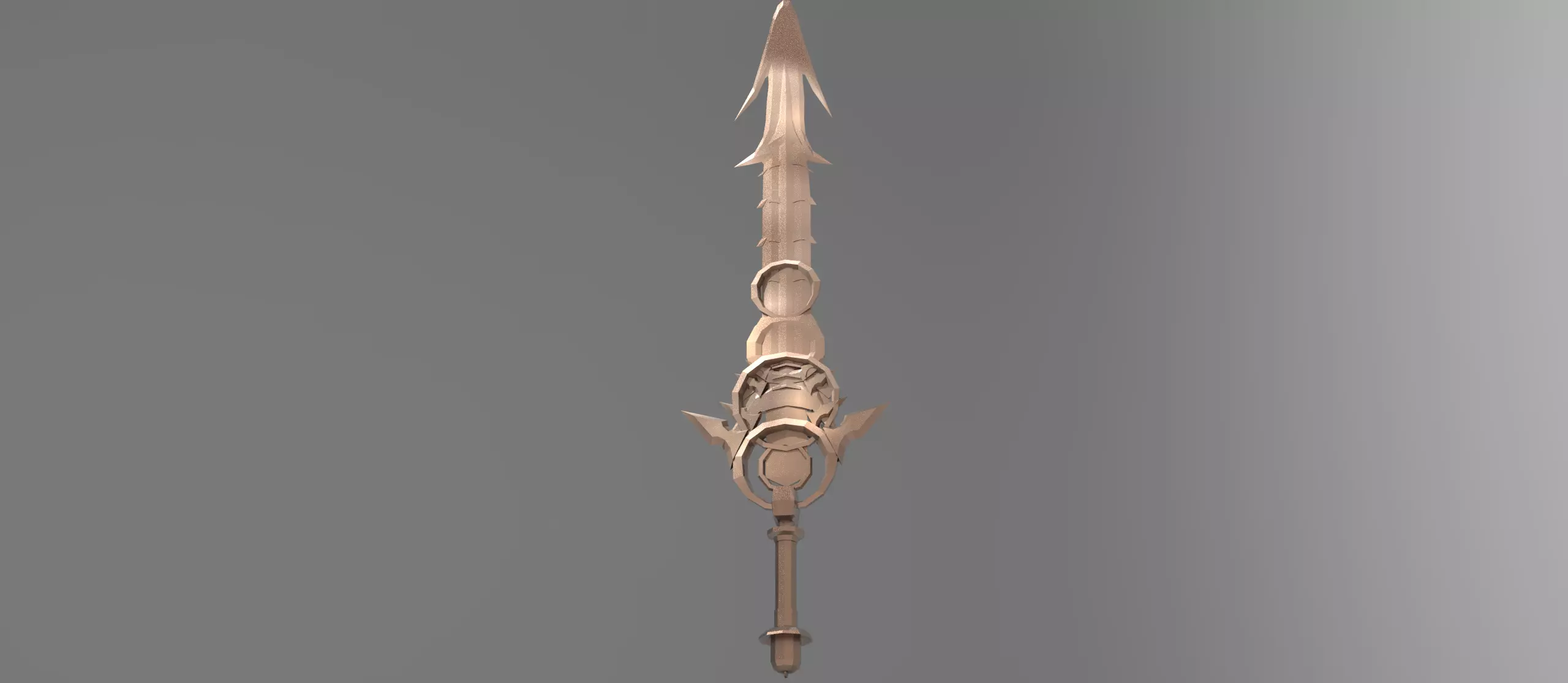 Monster slayer sword claymore stylised 4 Low-poly 3D model_0