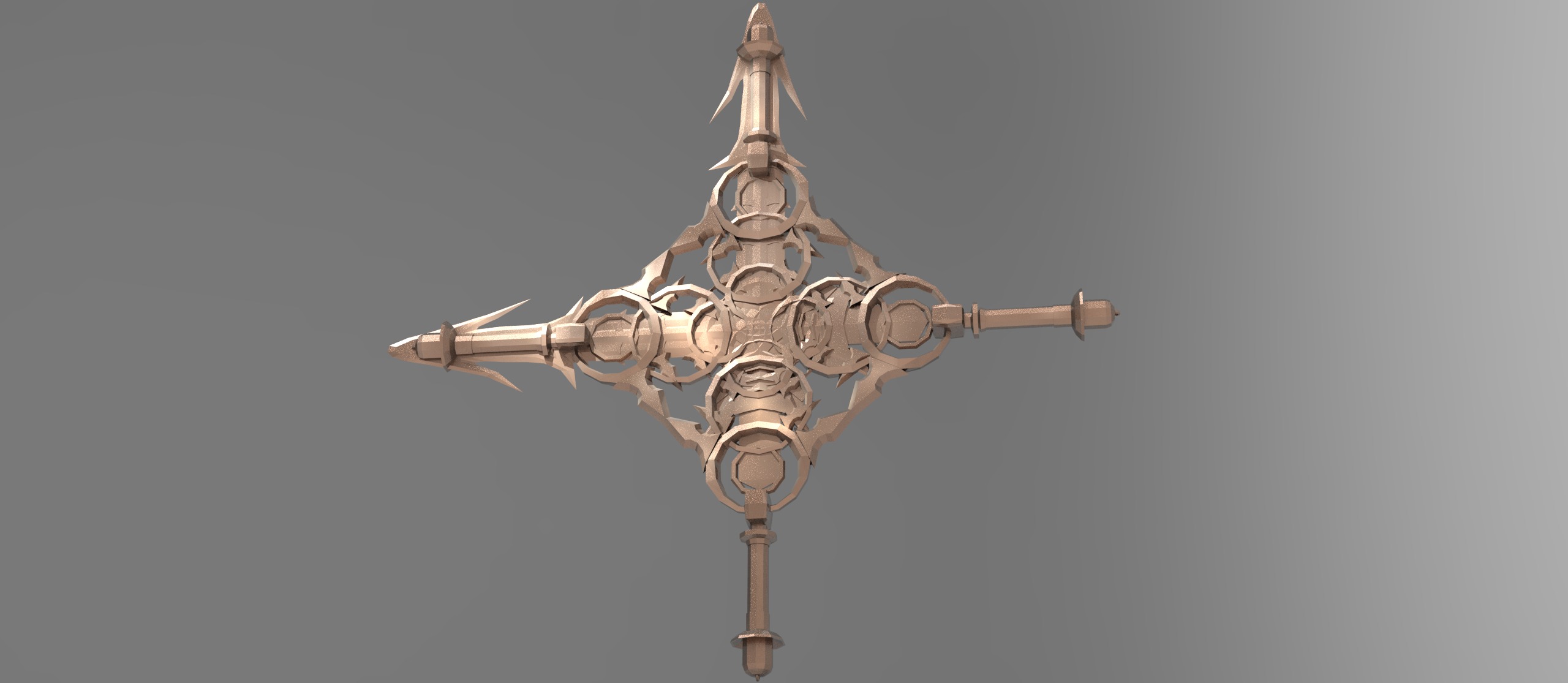 Monster slayer sword claymore stylised 6 Low-poly 3D model_1