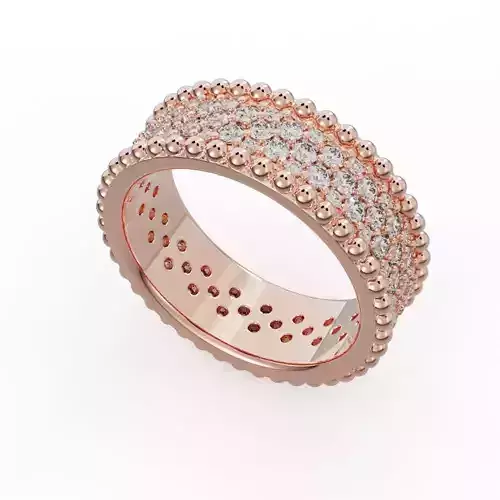 Wedding band with diamond