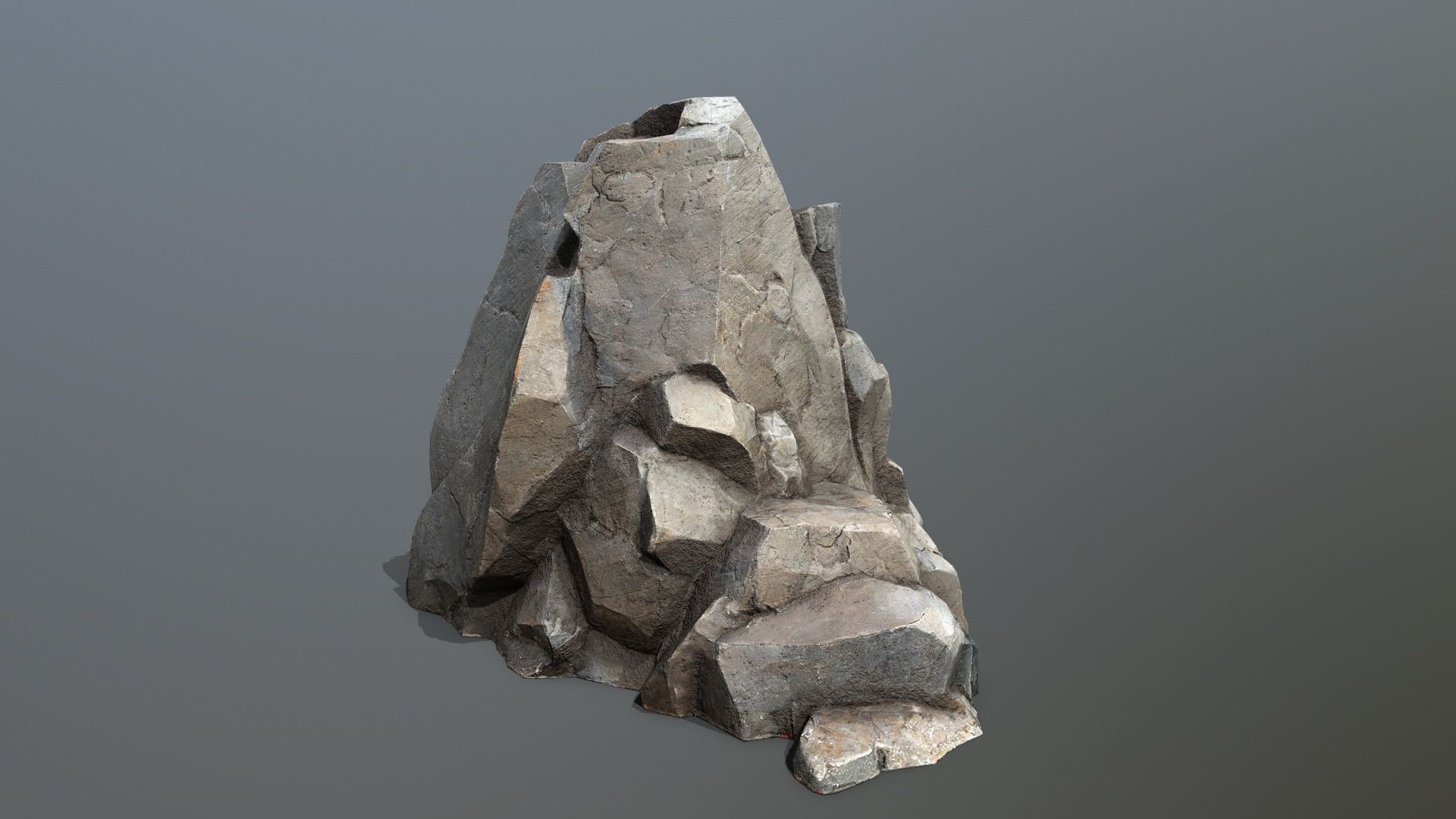 desert rocks Low-poly 3D model_10