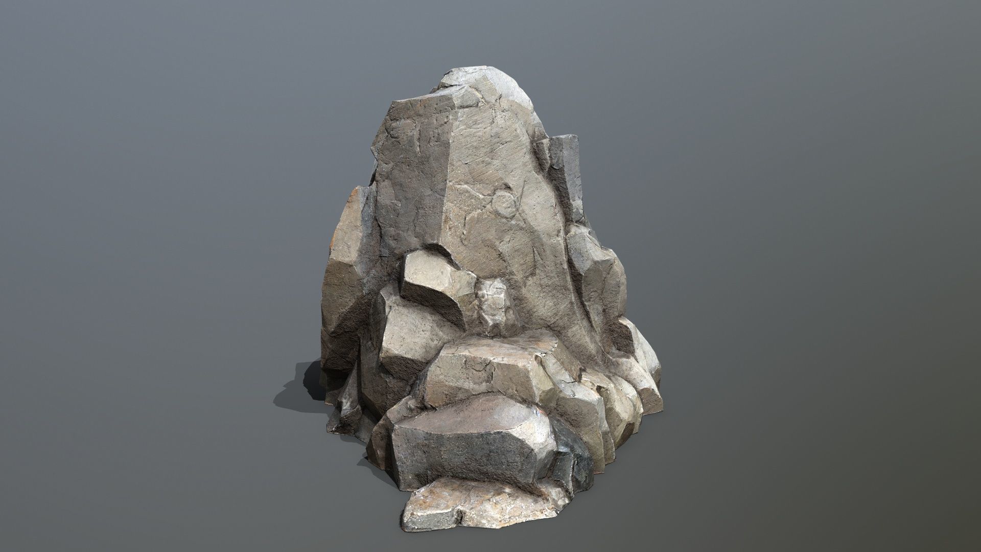 desert rocks Low-poly 3D model_3