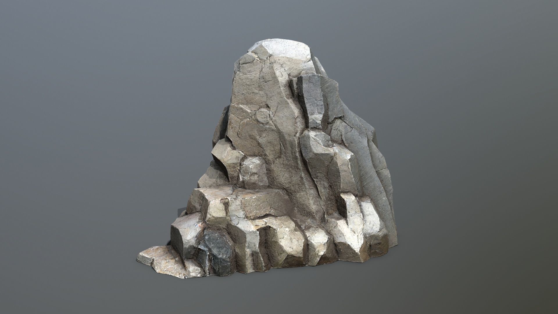 desert rocks Low-poly 3D model_4