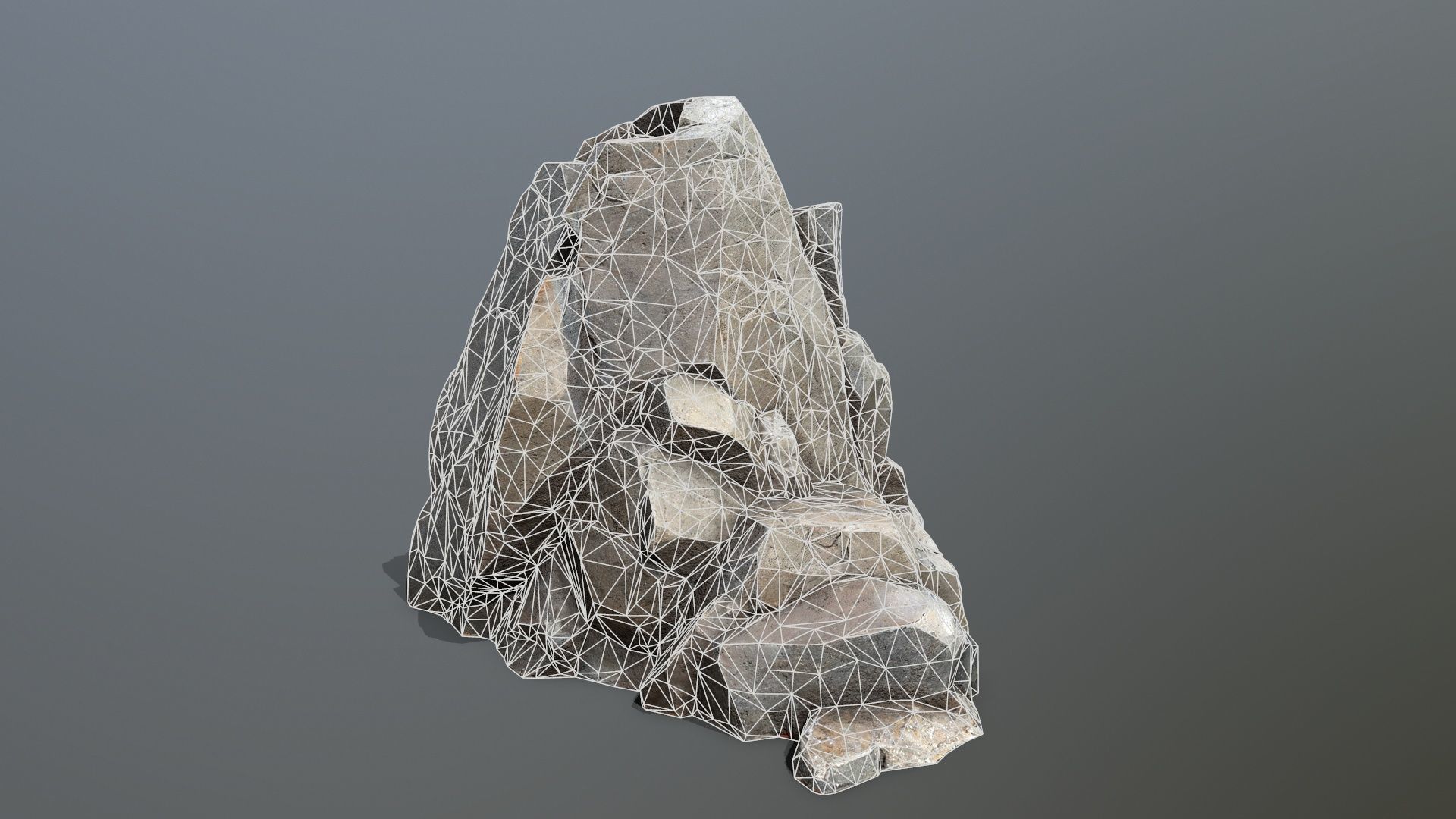 desert rocks Low-poly 3D model_11
