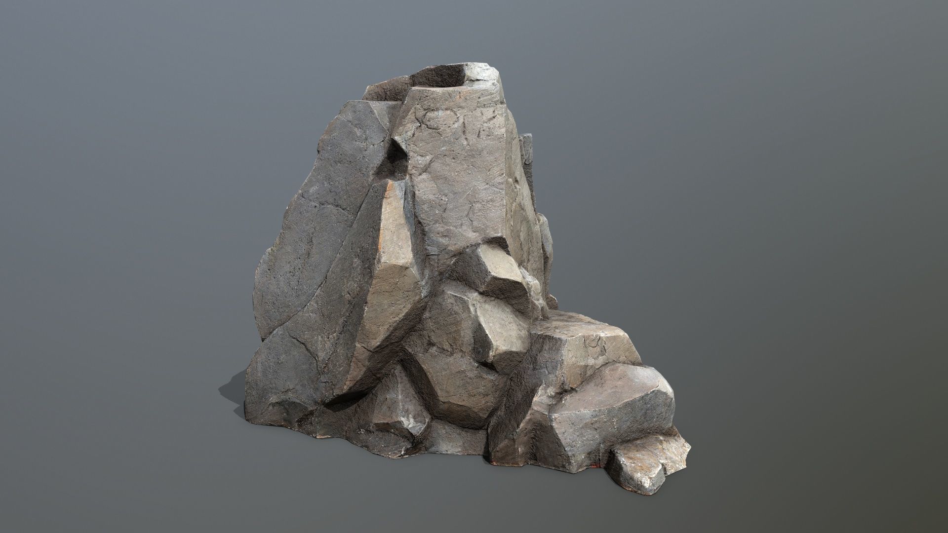 desert rocks Low-poly 3D model_2