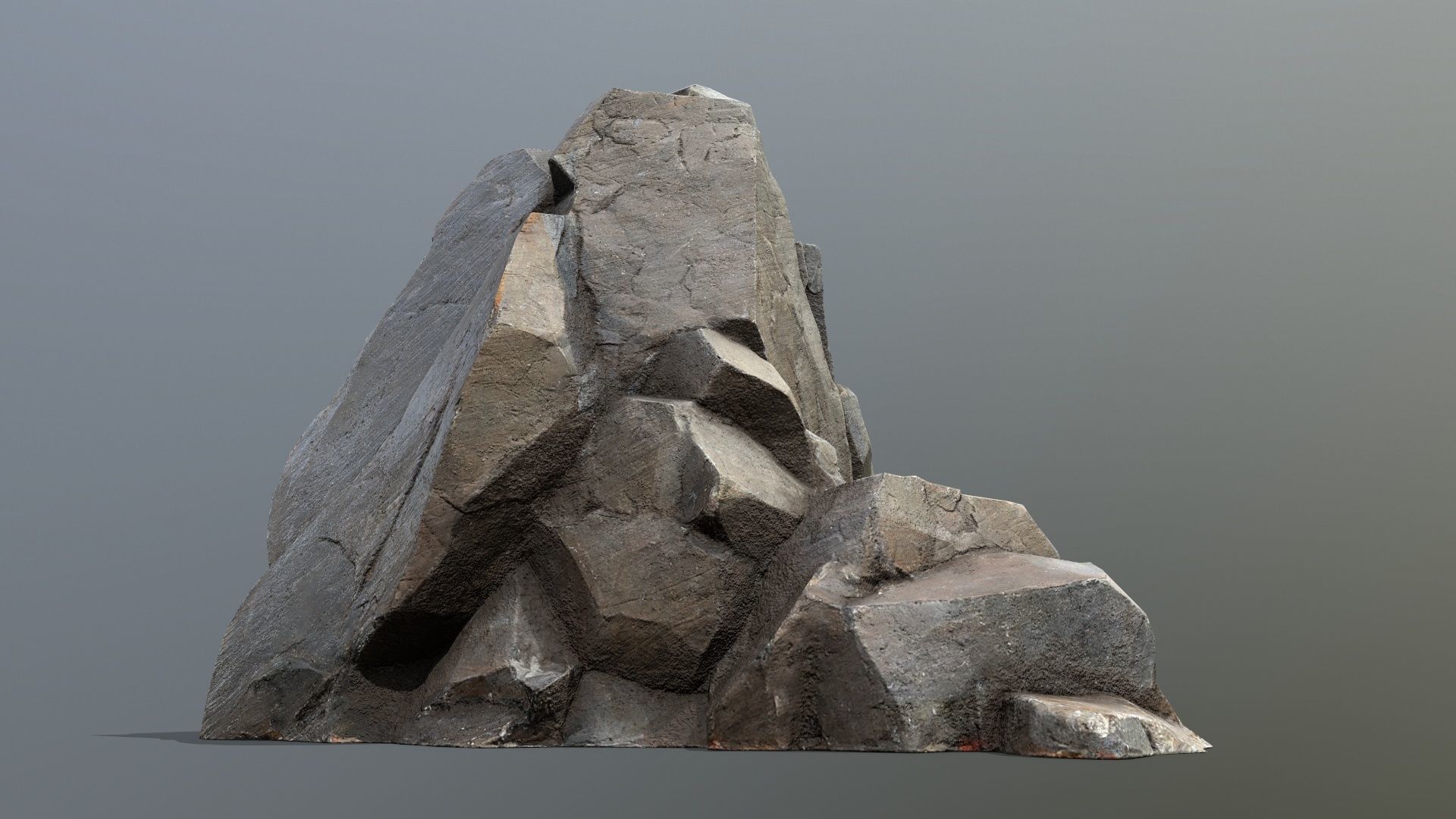 desert rocks Low-poly 3D model_1