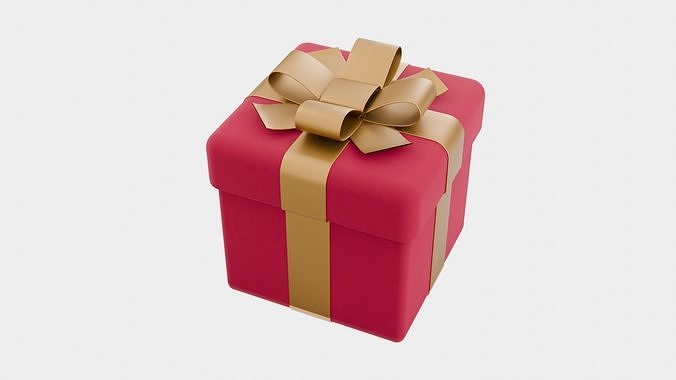 Elegant Gift Box 3D Model Low-poly 3D model