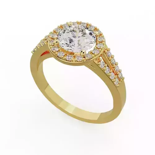 Engagement ring with halo