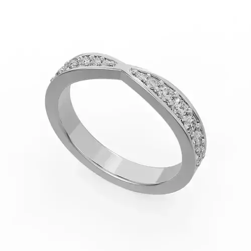 Weddin gand half eternity 3D print model