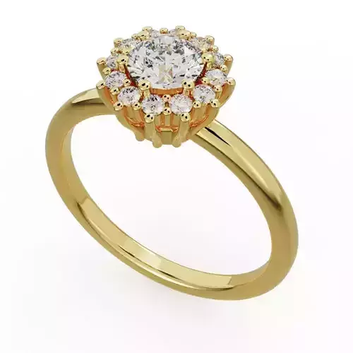 Engagement halo ring