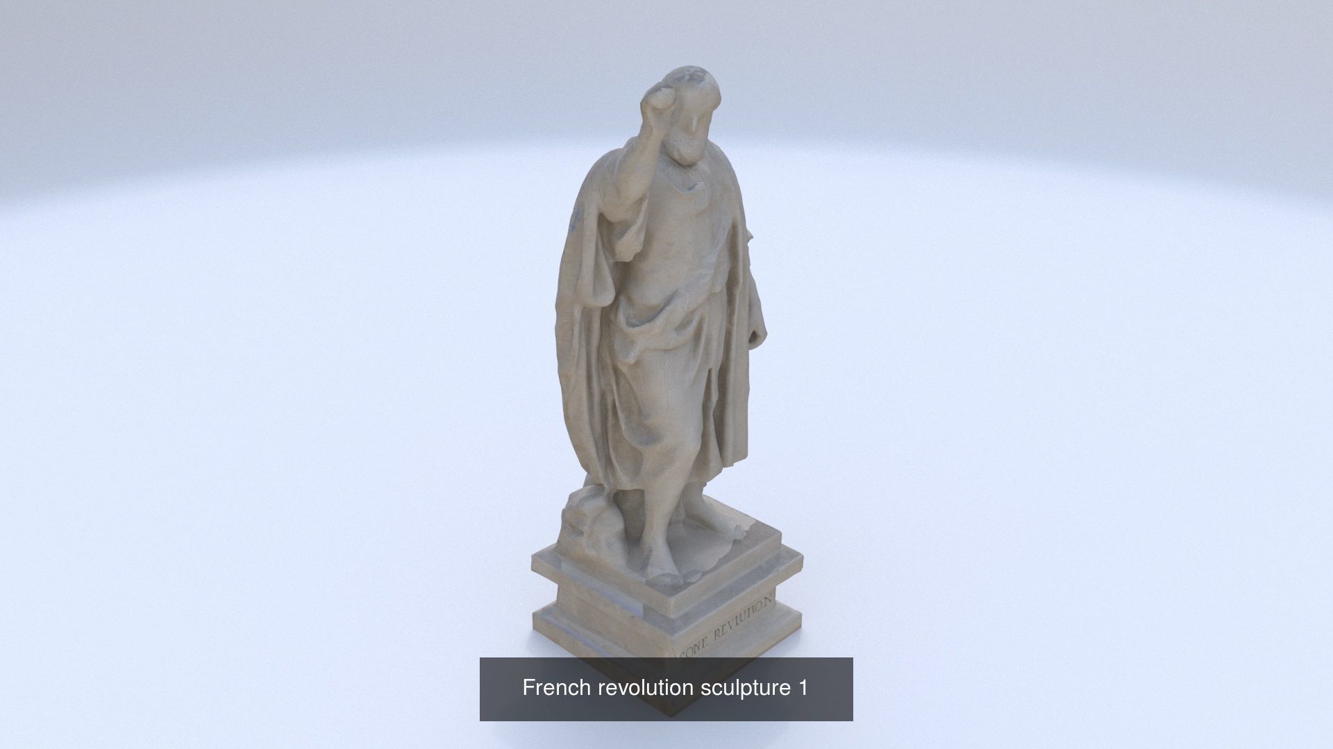 5 photogrammetry 3D model of european statues 3D Model Collection_1