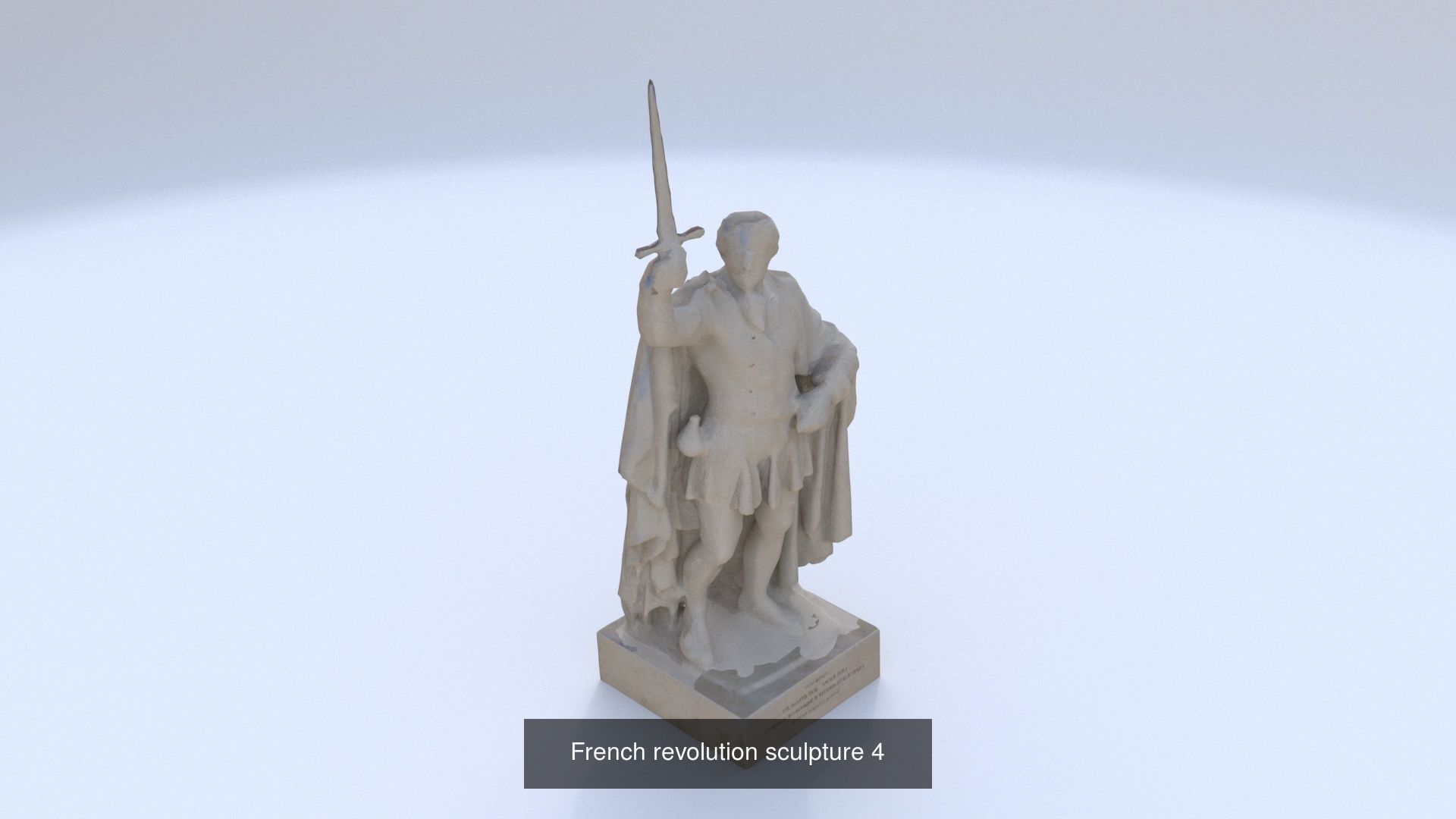 5 photogrammetry 3D model of european statues 3D Model Collection_4