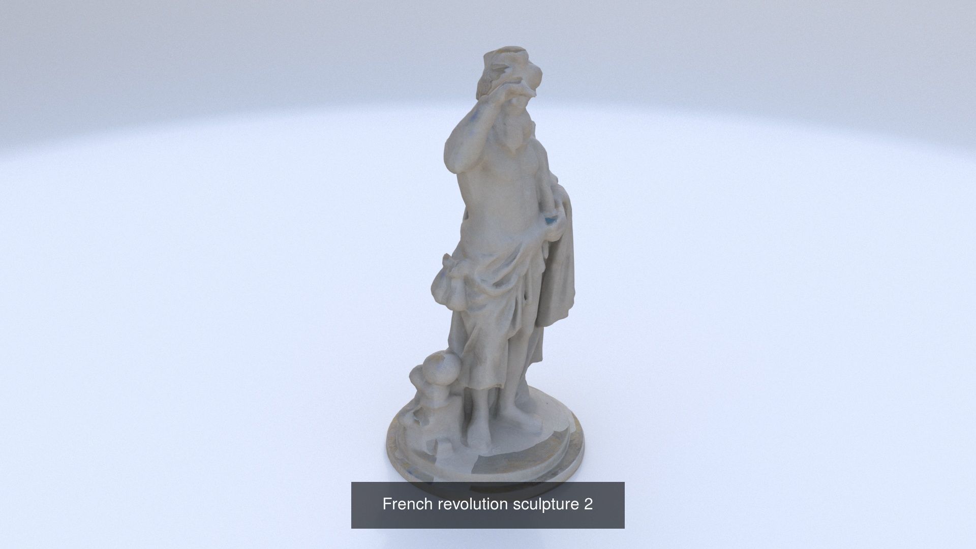5 photogrammetry 3D model of european statues 3D Model Collection_2