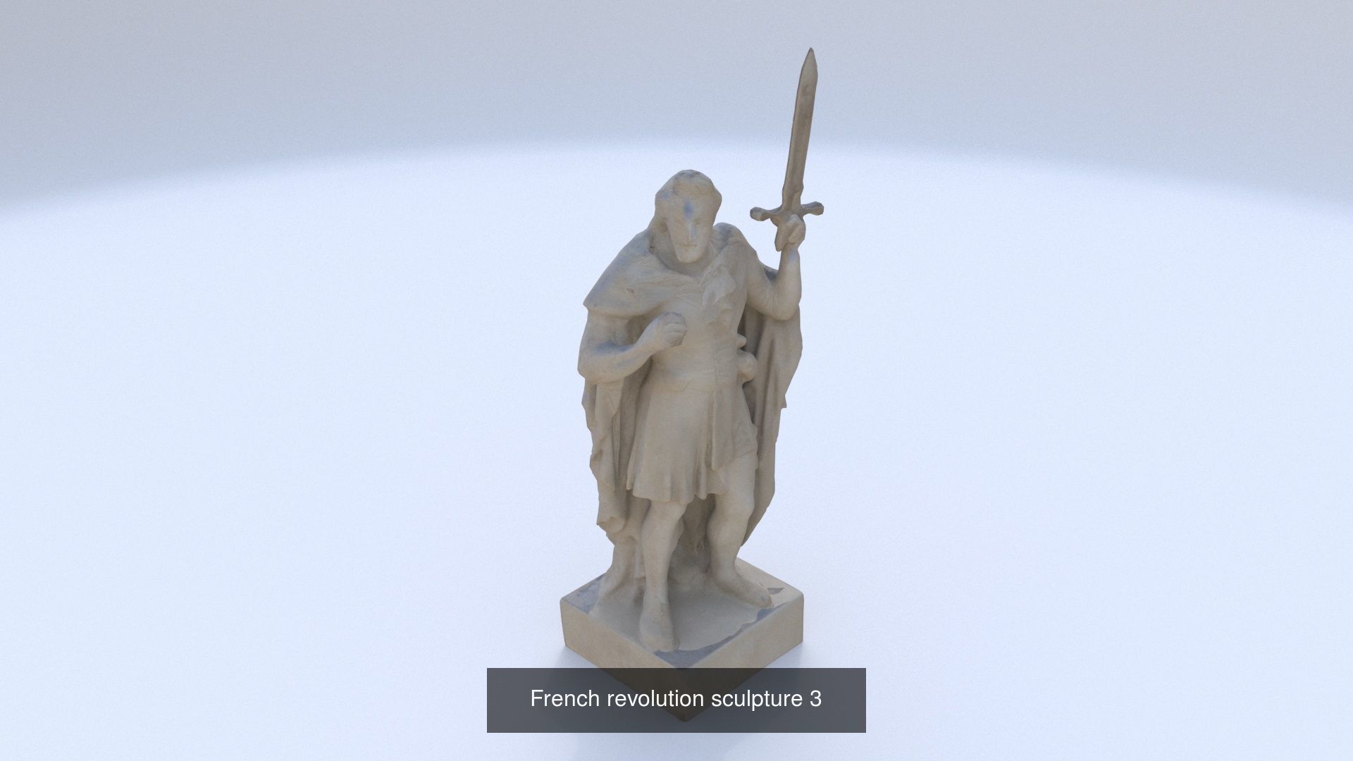5 photogrammetry 3D model of european statues 3D Model Collection_3