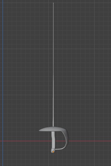fencing saber sharpened in battles 3D model_10