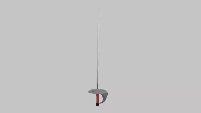 fencing saber sharpened in battles 3D model