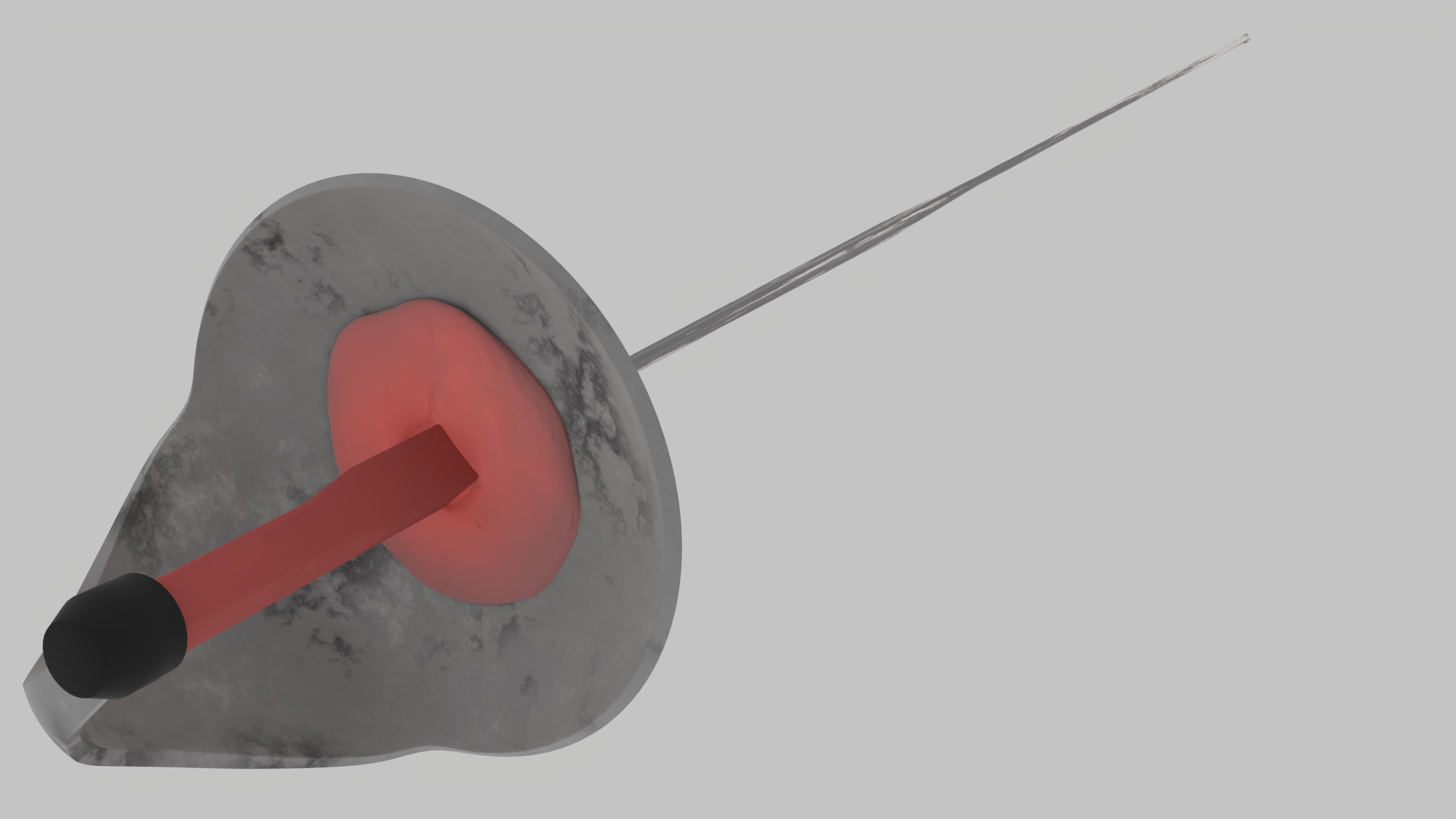 fencing saber sharpened in battles 3D model_6