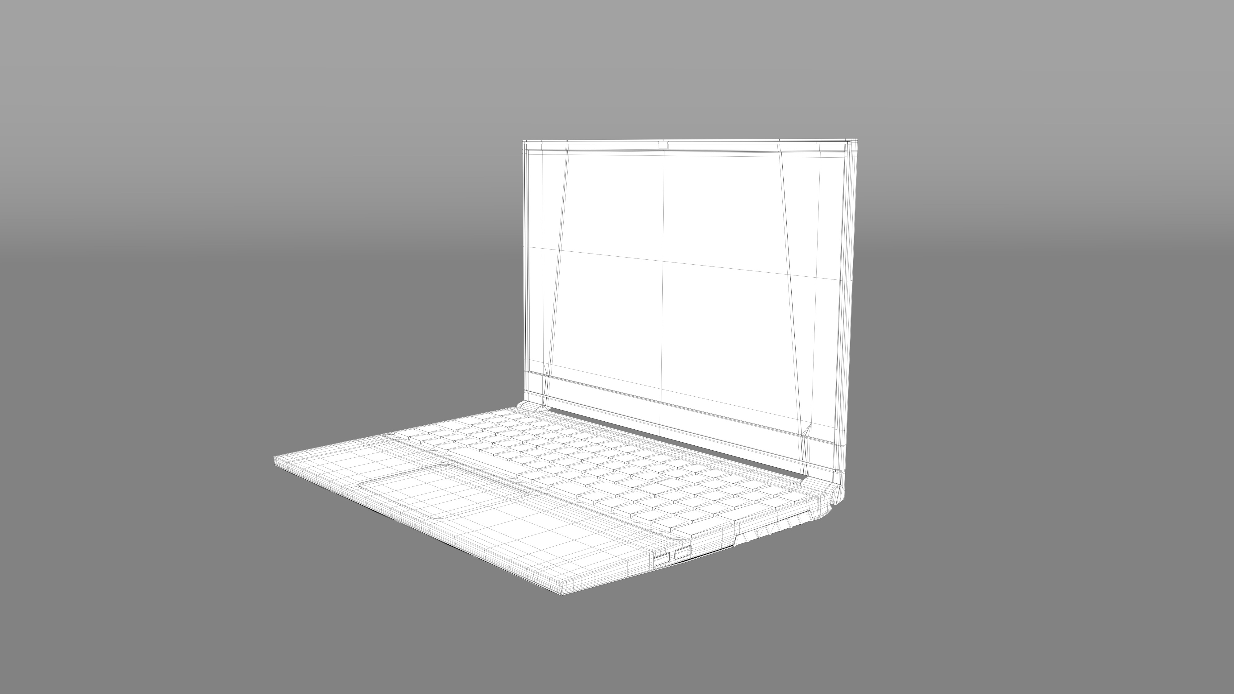 LAPTOP-MODEL Low-poly 3D model_7