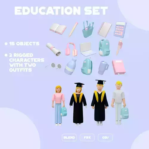 Education Set 3D model