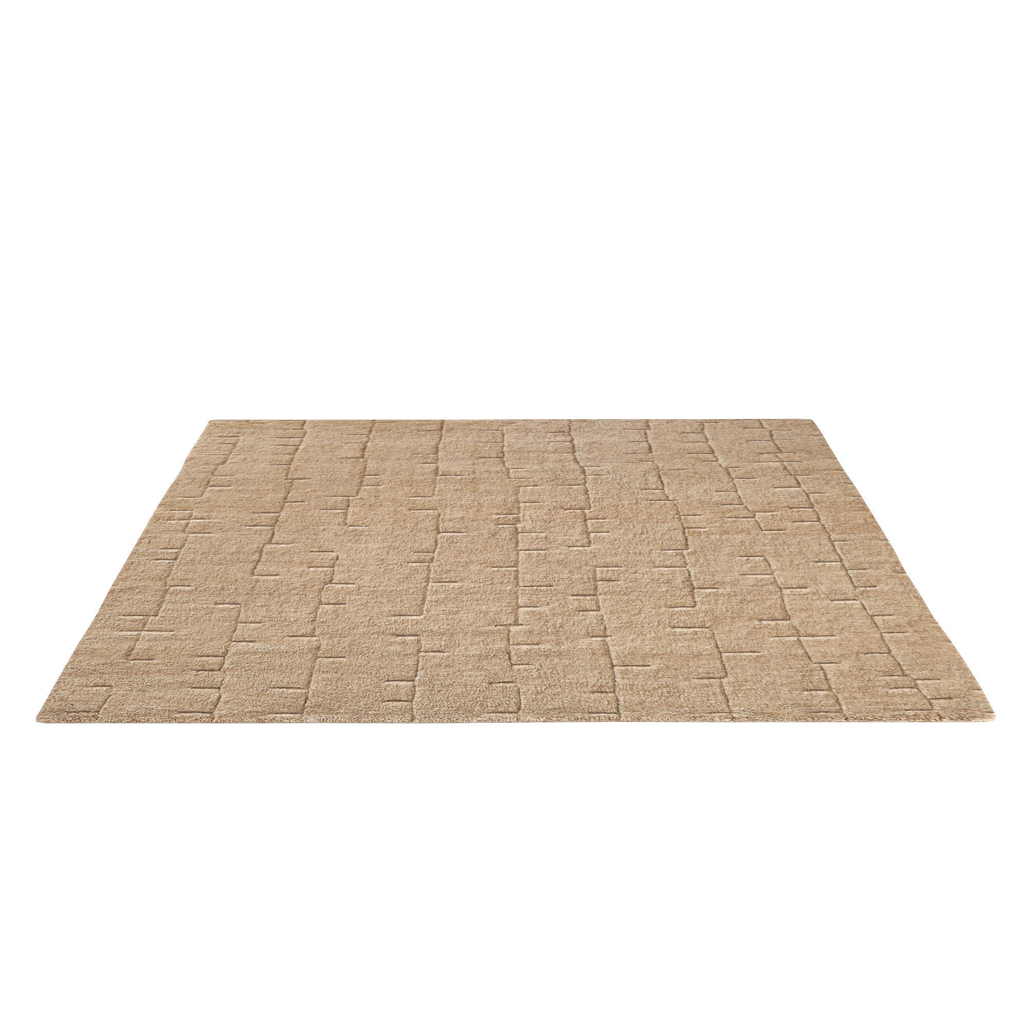 Hadya Wool Rug Burnt Caramel 3D model_2