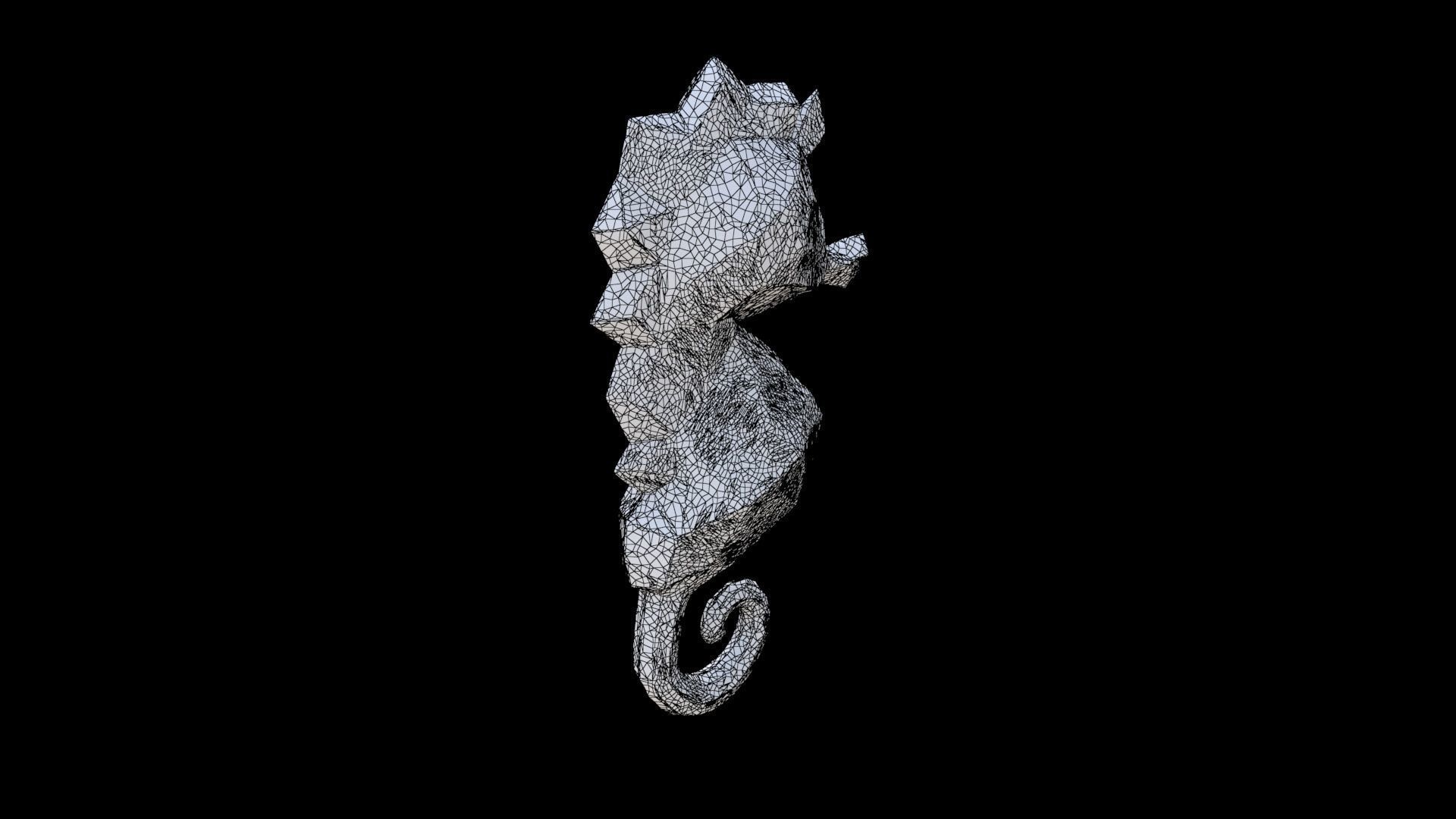 Seahorse 3D model_5