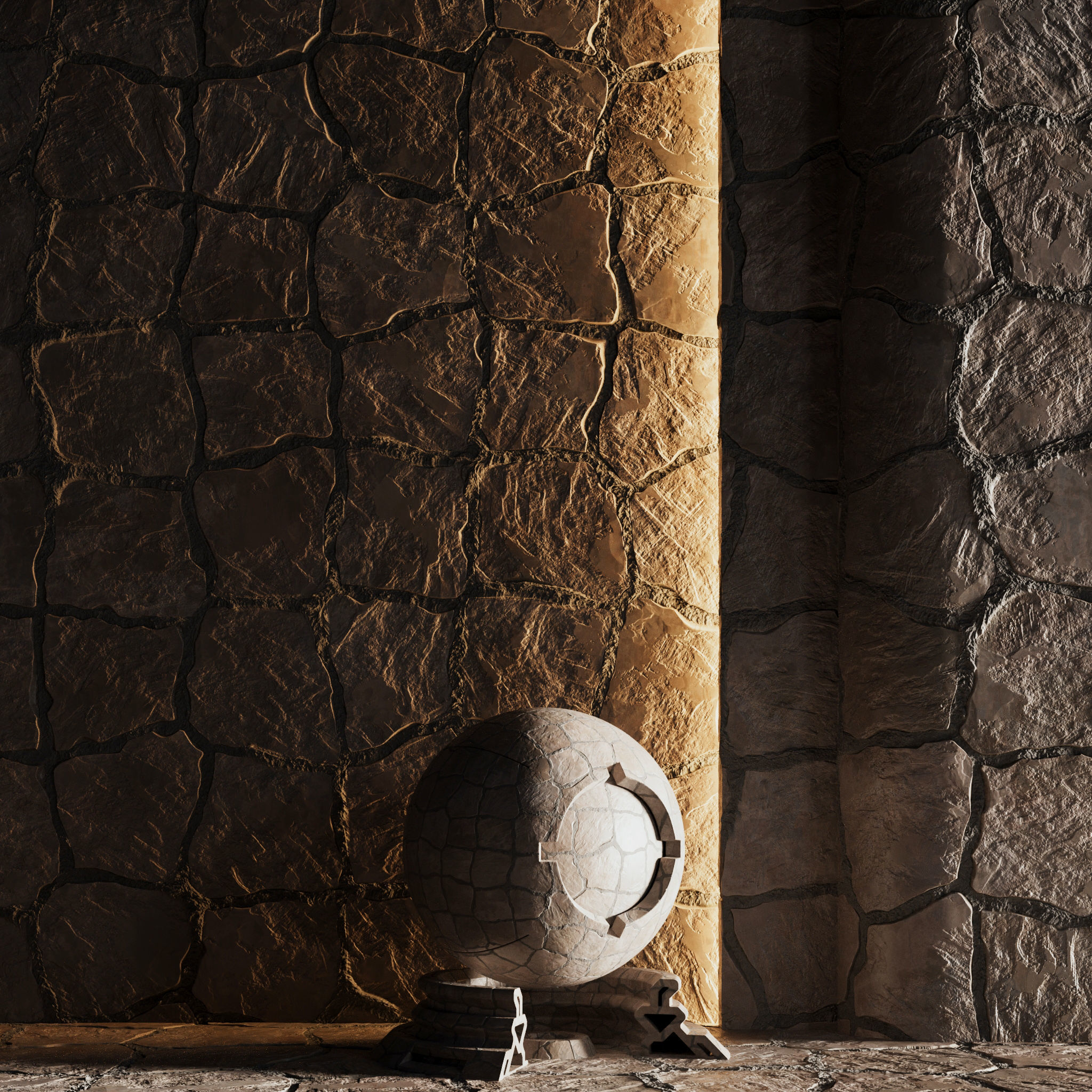 H112 Stone - PBR - 4K - Seamless - SBSAR Low-poly 3D model_4