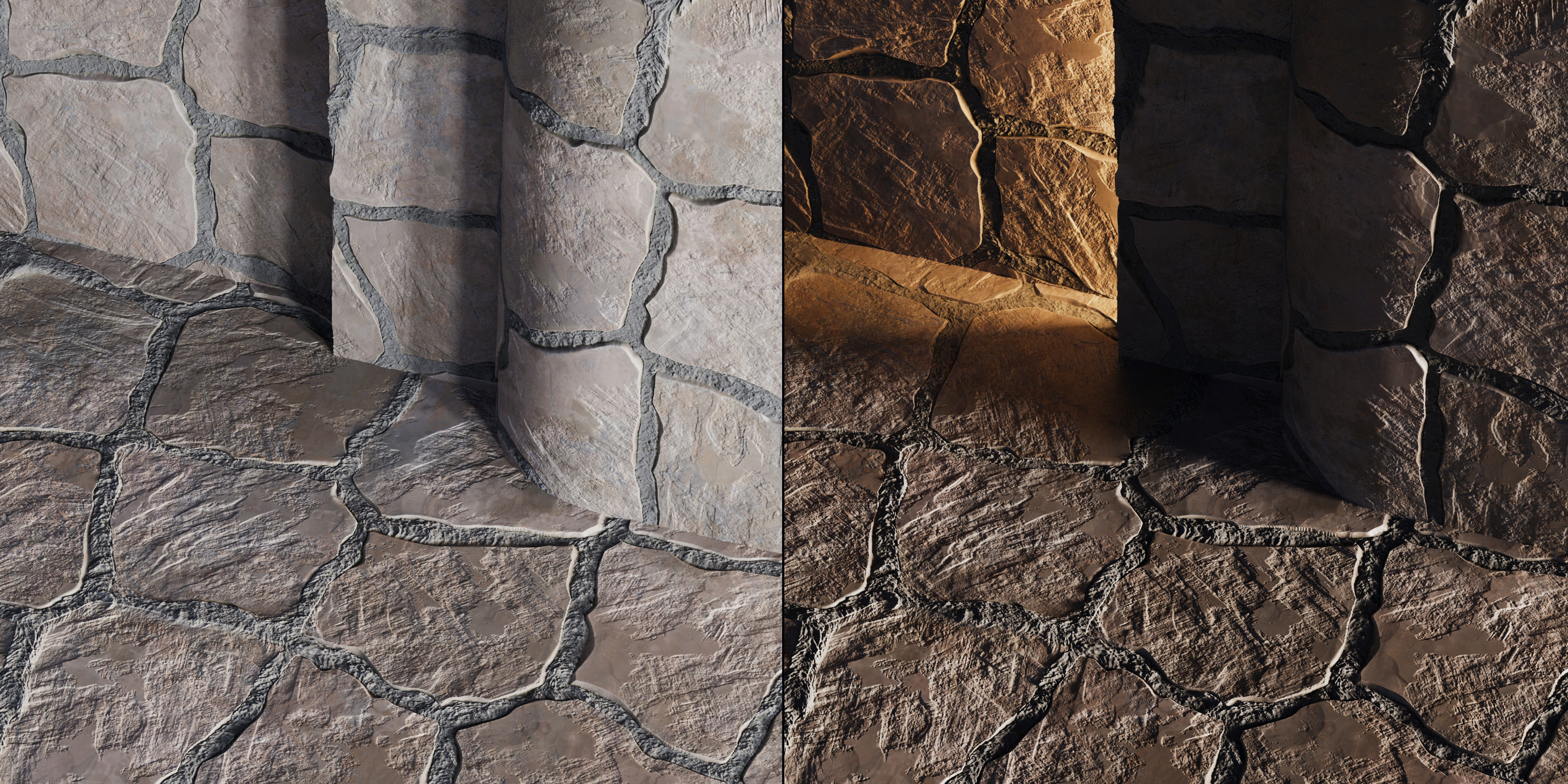 H112 Stone - PBR - 4K - Seamless - SBSAR Low-poly 3D model_10