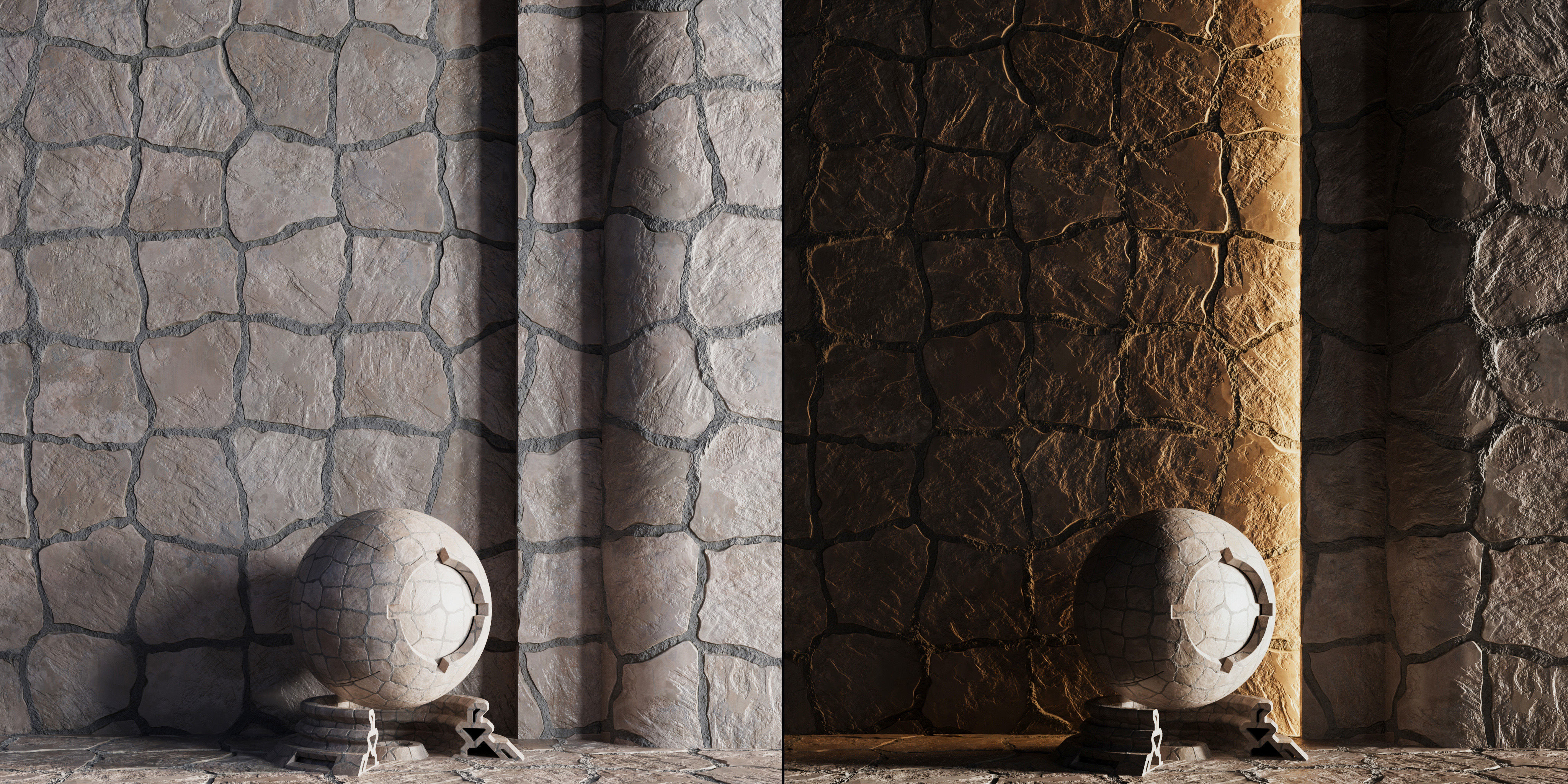 H112 Stone - PBR - 4K - Seamless - SBSAR Low-poly 3D model_9