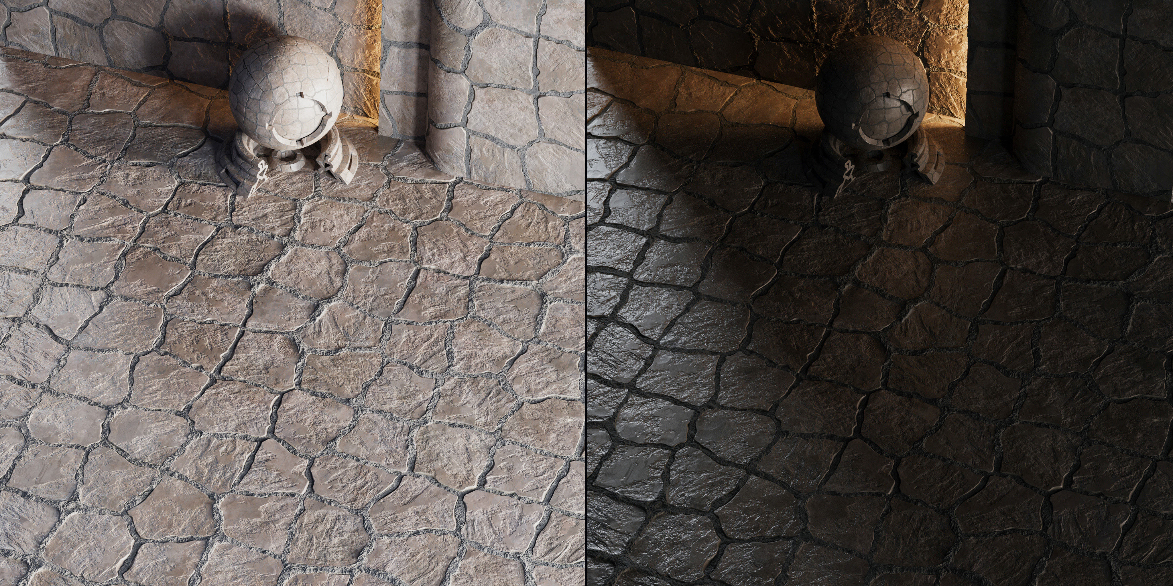 H112 Stone - PBR - 4K - Seamless - SBSAR Low-poly 3D model_8