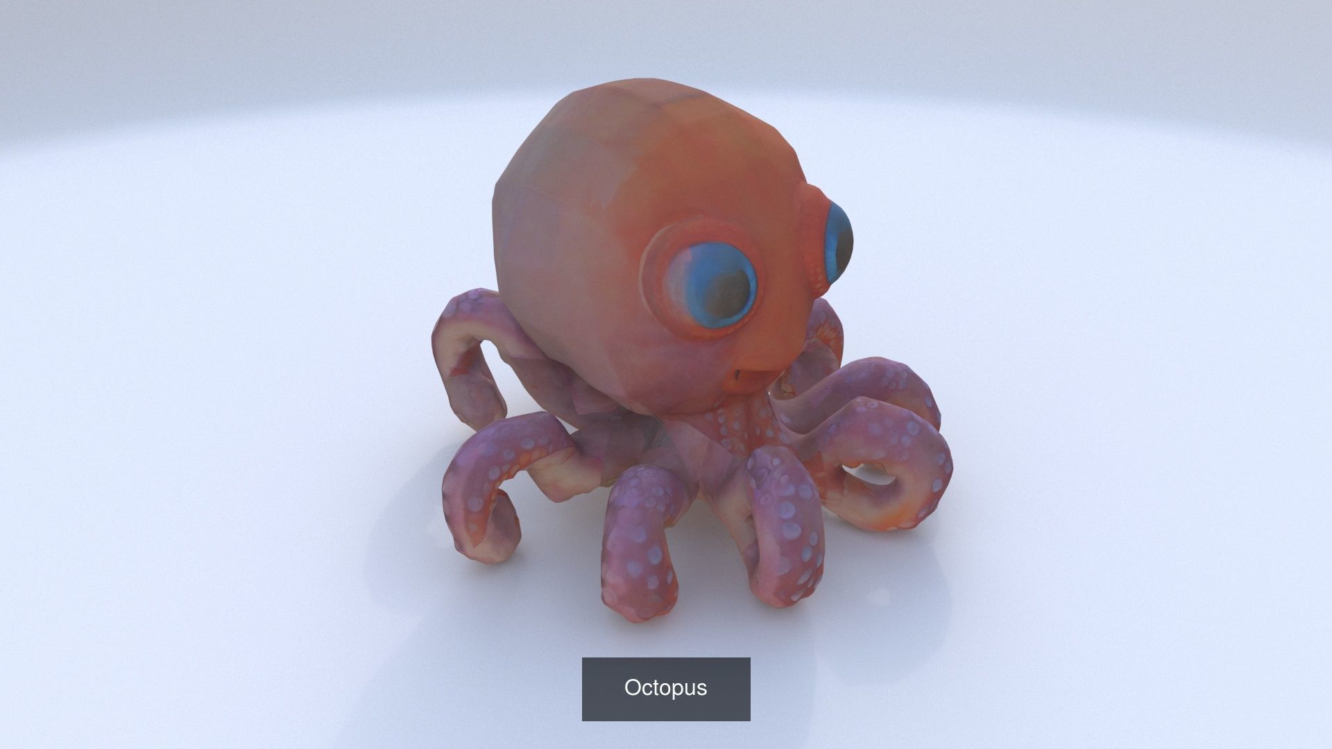 19 cartoon polygonal style animals 3D Model Collection_16