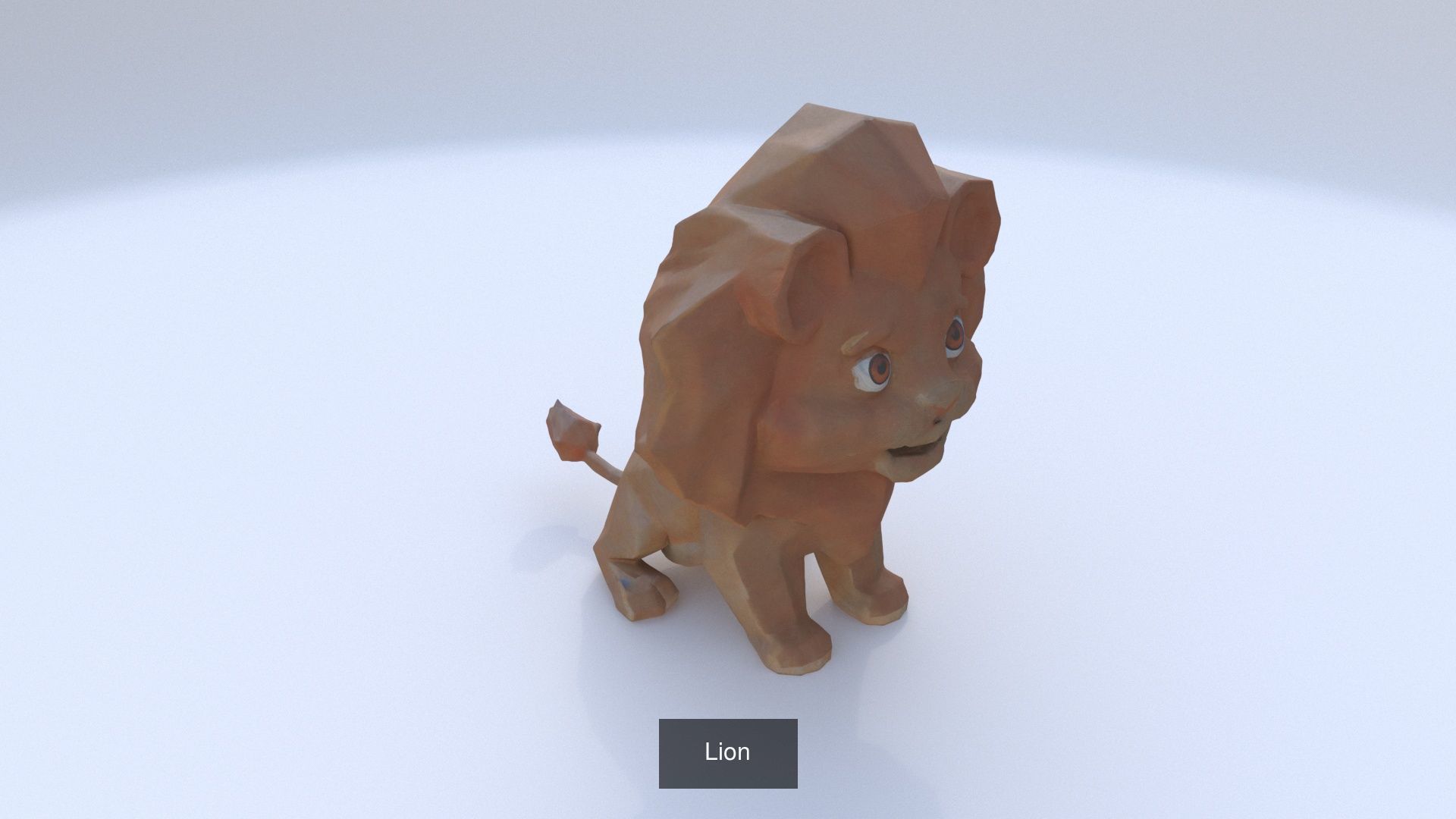 19 cartoon polygonal style animals 3D Model Collection_15