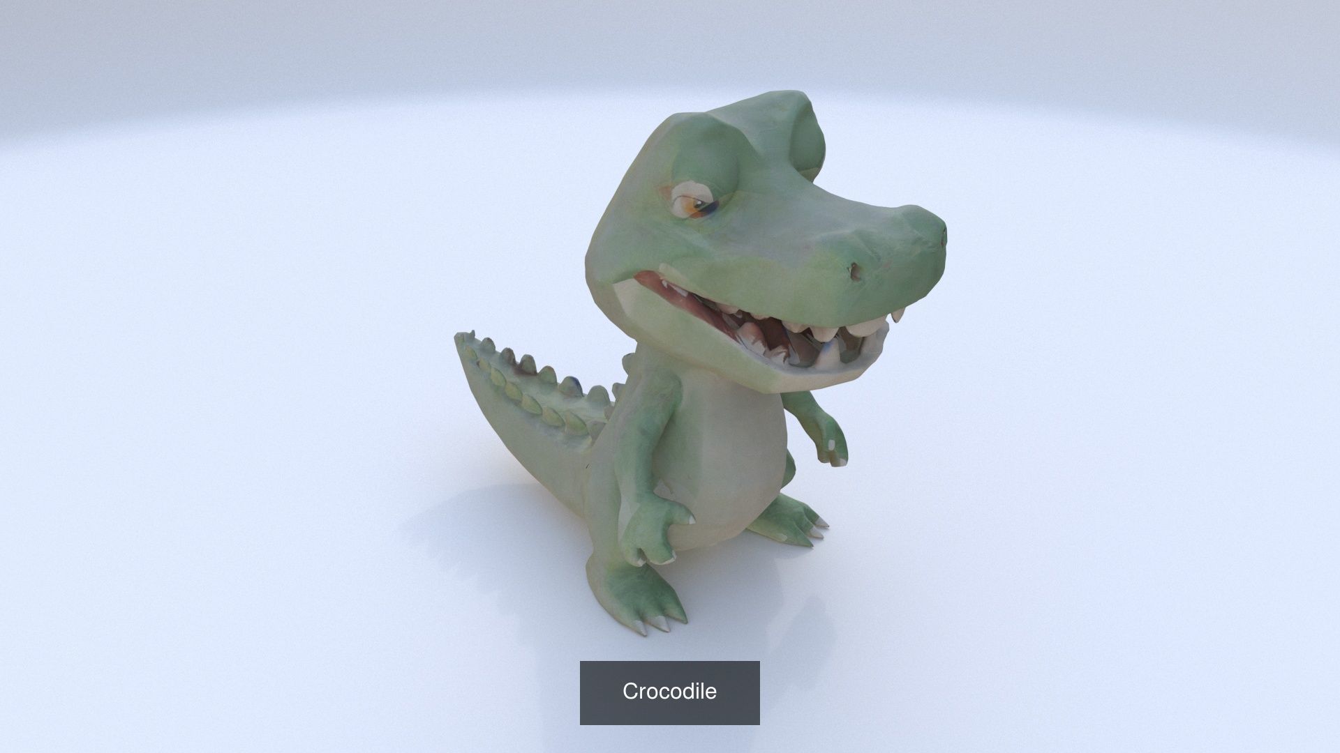 19 cartoon polygonal style animals 3D Model Collection_8