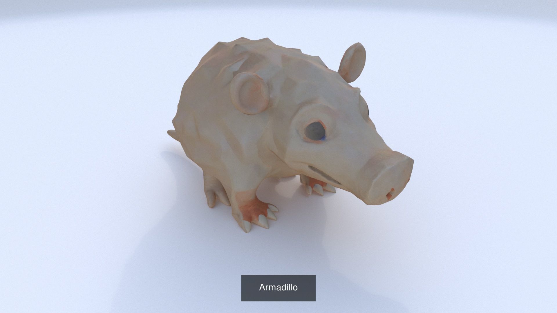 19 cartoon polygonal style animals 3D Model Collection_3