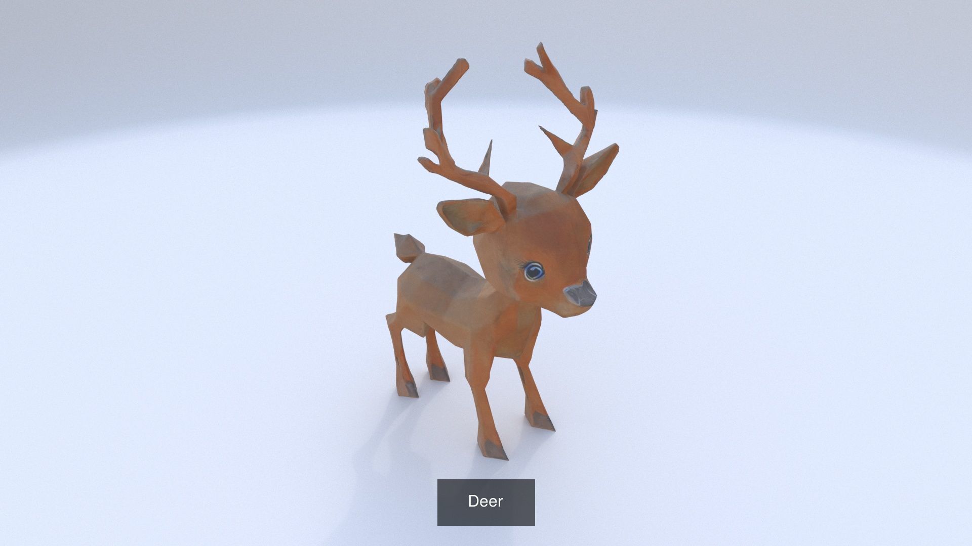 19 cartoon polygonal style animals 3D Model Collection_9