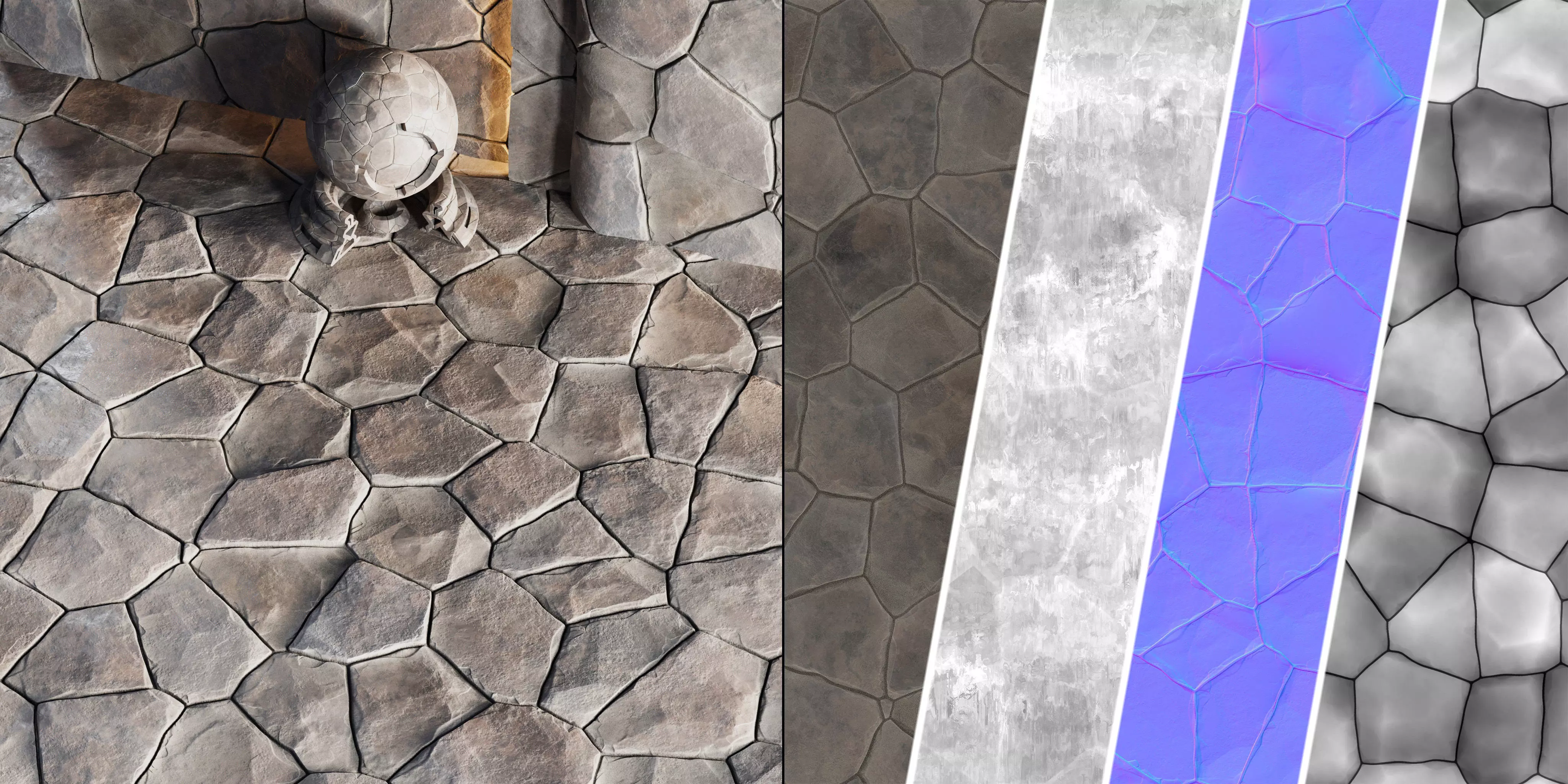 H113 Stone - PBR - 4K - Seamless - SBSAR 3D model