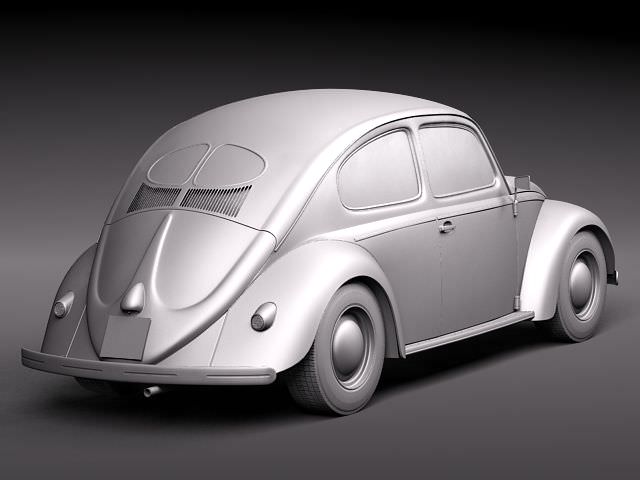 Volkswagen Beetle 1950 3D model_10