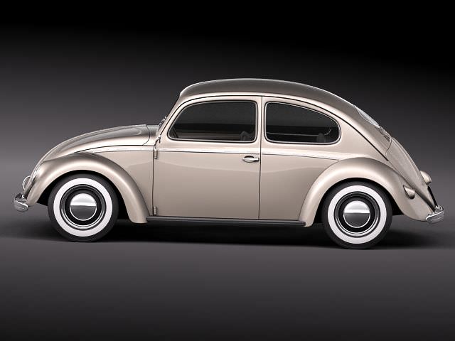 Volkswagen Beetle 1950 3D model_6