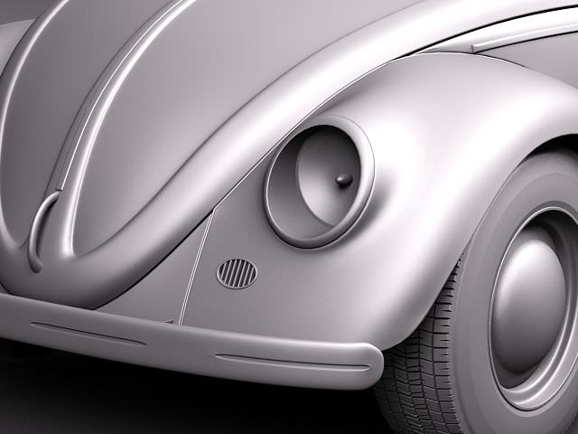 Volkswagen Beetle 1950 3D model_9