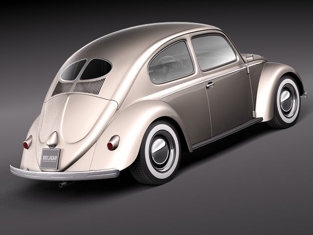 Volkswagen Beetle 1950 3D model_4