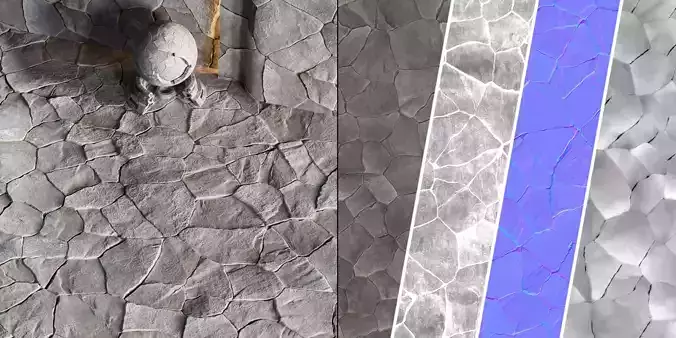 H114 Stone - PBR - 4K - Seamless - SBSAR