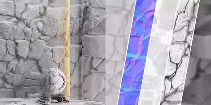 H116 Rock Cliff - PBR - 4K - Seamless - SBSAR