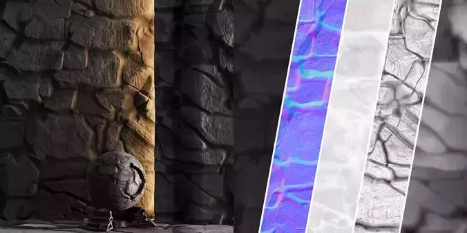 H117 Rock Cliff - PBR - 4K - Seamless - SBSAR