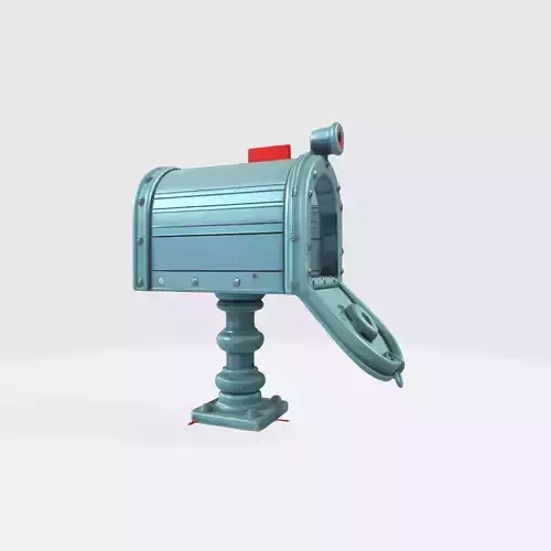 Retro Futuristic Metal Mailbox