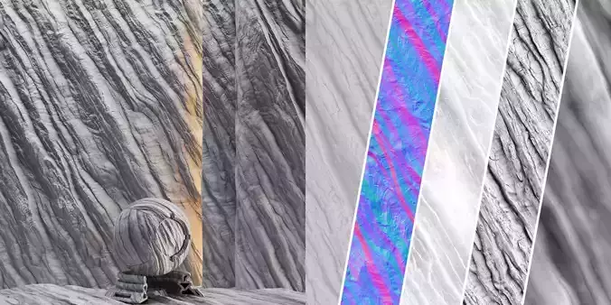 H119 Rock Cliff - PBR - 4K - Seamless - SBSAR