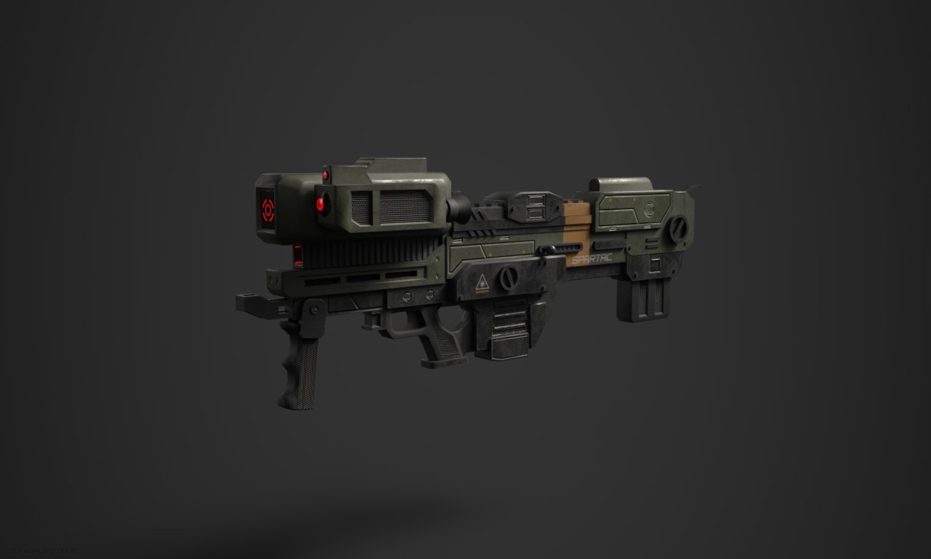 SPARTAC Laser Shoulder Mounted Weapon Bundle 3D model_2