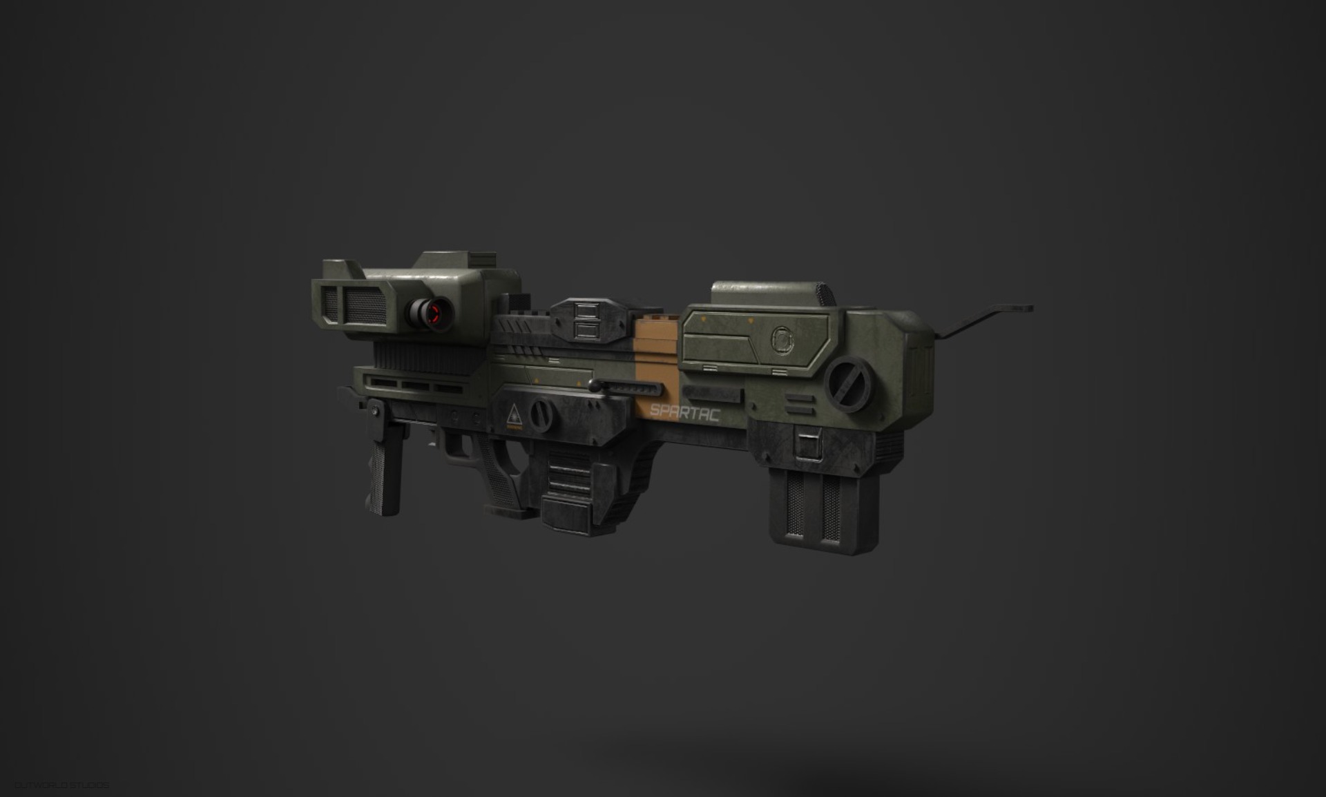 SPARTAC Laser Shoulder Mounted Weapon Bundle 3D model_3