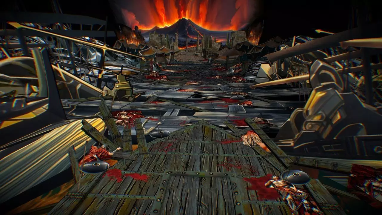 Scene Level Ancient Location Road Ship Boat Corpse Ruin Volcano Low-poly 3D model_0