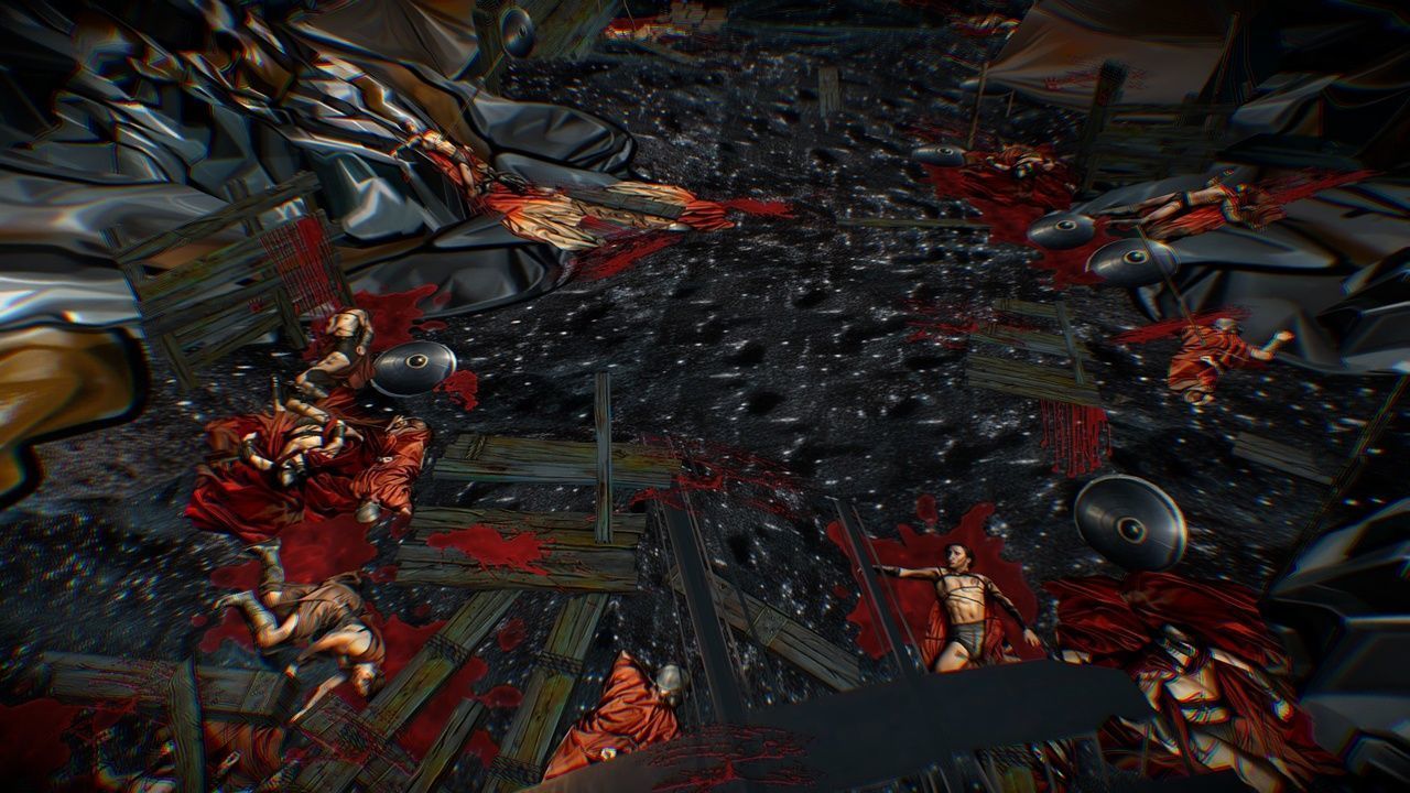 Scene Level Ancient Location Road Ship Boat Corpse Ruin Volcano Low-poly 3D model_13