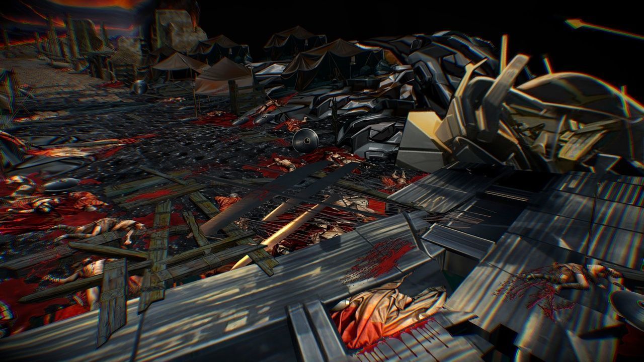 Scene Level Ancient Location Road Ship Boat Corpse Ruin Volcano Low-poly 3D model_4