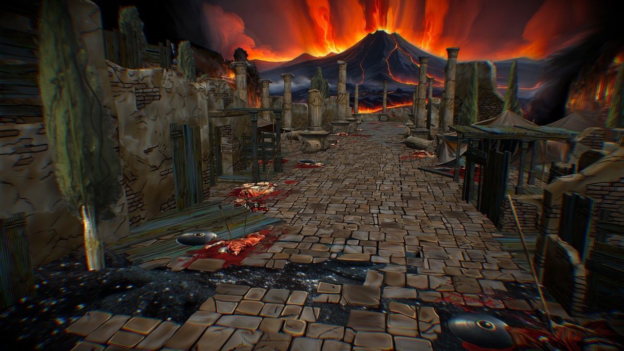 Scene Level Ancient Location Road Ship Boat Corpse Ruin Volcano Low-poly 3D model_6