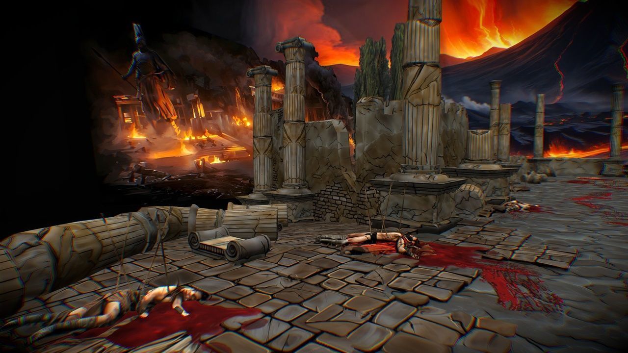 Scene Level Ancient Location Road Ship Boat Corpse Ruin Volcano Low-poly 3D model_9